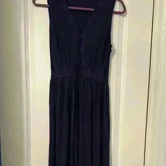 NAVY BRAIDED MAXI DRESS (fits like medium) - Picture 5 of 8